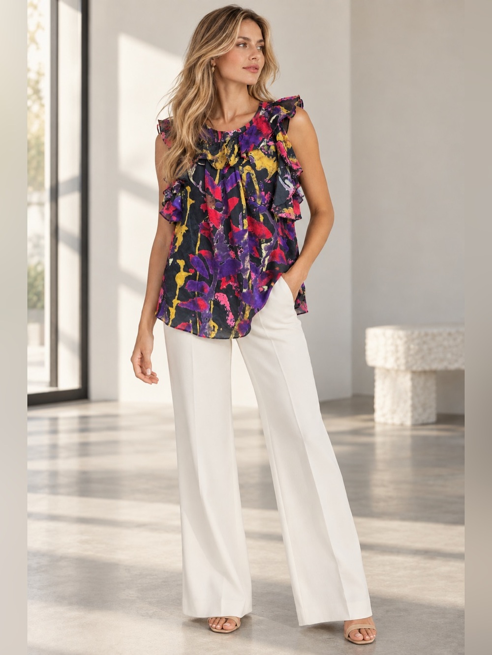 $250 MSRP MILLY 100% Silk Top